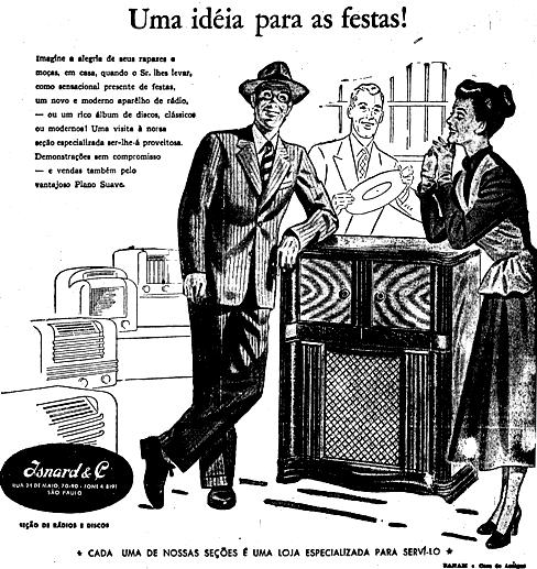 Rádio com toca-discos em 1948