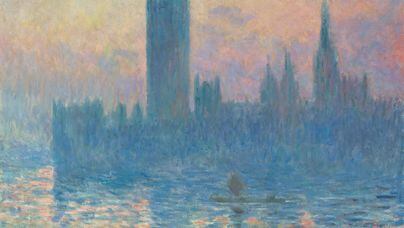 'The Houses of Parliament, Sunset', de Claude Monet, píntada em 1903. Foto: Courtesy of National Gallery of Art
