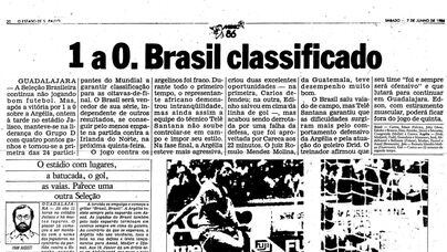 Brasil classificado na Copa de 1986