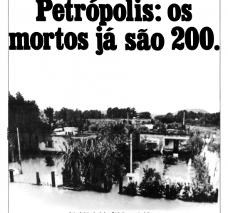 Jornal da Tarde: Petrópolis devastada pela chuva em 1988