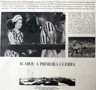 Jornal da Tarde: Rainha Elizabeth fala com Pelé