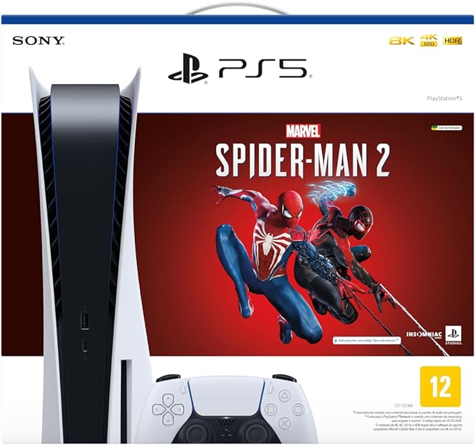 Console PlayStation 5 e Marvel's Spider-Man 2