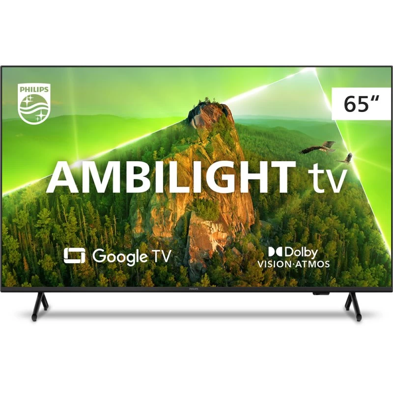 Smart TV Philips 65' Ambilight LED 4K UHD Google TV 65PUG7908/78