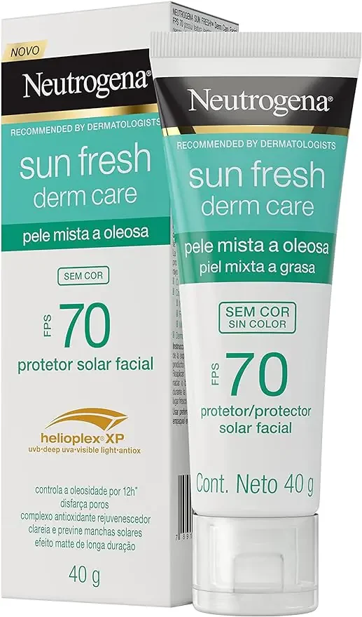 Protetor solar Neutrogena Sun Fresh Derm Care FPS 70, 40g