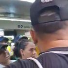 Torcedores da Gaviões da Fiel impediram manifestantes bolsonaristas de entrar em vagão do metrô da capital paulista. Foto: @zxsccp via Twitter