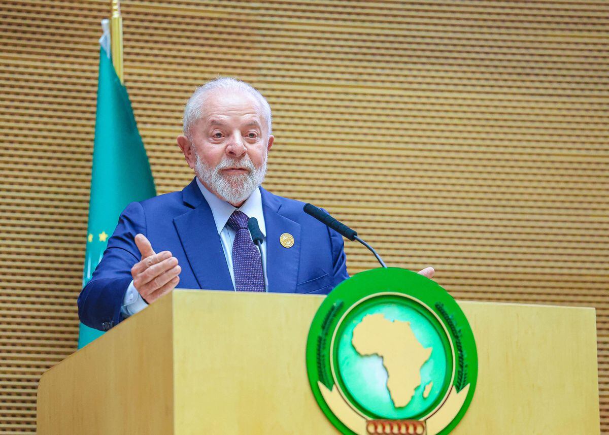 Lula durante a cerimônia de abertura da Sessão Ordinária da Assembleia da União Africana, na Etiópia