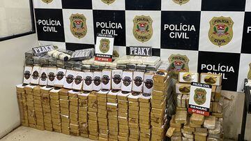Tablets de cocaína apreendidos pelaDenarc, em ações realizadas na quinta-feira, 28. Foto: Denarc/Divulgação