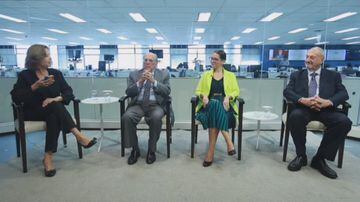 Miguel Reale Júnior, Laura Barros e José Renato Nalini debatem como falta de segurança jurídica no Brasil impacta a corrupção no país. Foto: Reprodução/TV Estadão