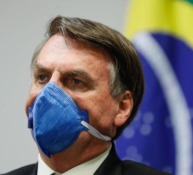 Presidente Jair Bolsonaro em videoconferência sobre o coronavírus
