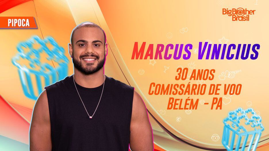 Marcus Vinicius foi o quinto anunciado do grupo Pipoca do BBB 24