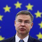 FILE PHOTO: European Commission Executive Vice President Valdis Dombrovskis addresses a plenary session at the European Parliament in Strasbourg, France June 13, 2023. REUTERS/Yves Herman/File Photo. Foto: REUTERS/Yves Herman