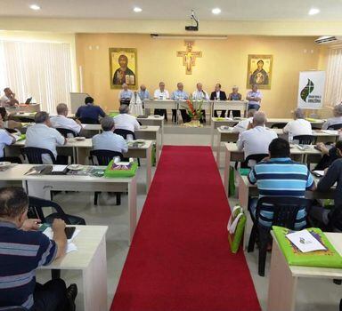 Debates.Bispos reunidos em Belém no último encontro preparatório ao Sínodo da Amazônia