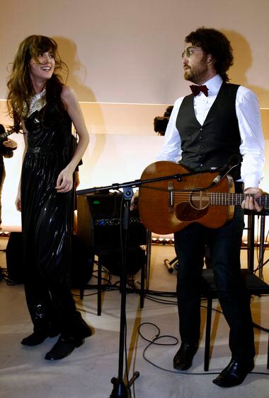 Irina Lazzariano sings with her friend Sean Lennon, son of former Beatle John Lennon, at the start of the Chanel show in 2007. 