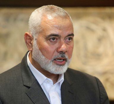 O principal líder do grupo terrorista Hamas, Ismail Haniyeh, no dia 28 de junho de 2021.