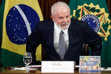 O presidente da República Luiz Inácio Lula da Silva durante reunião ministerial realizada na manhã  desta quarta-feira, 20, no Palácio do Planalto
