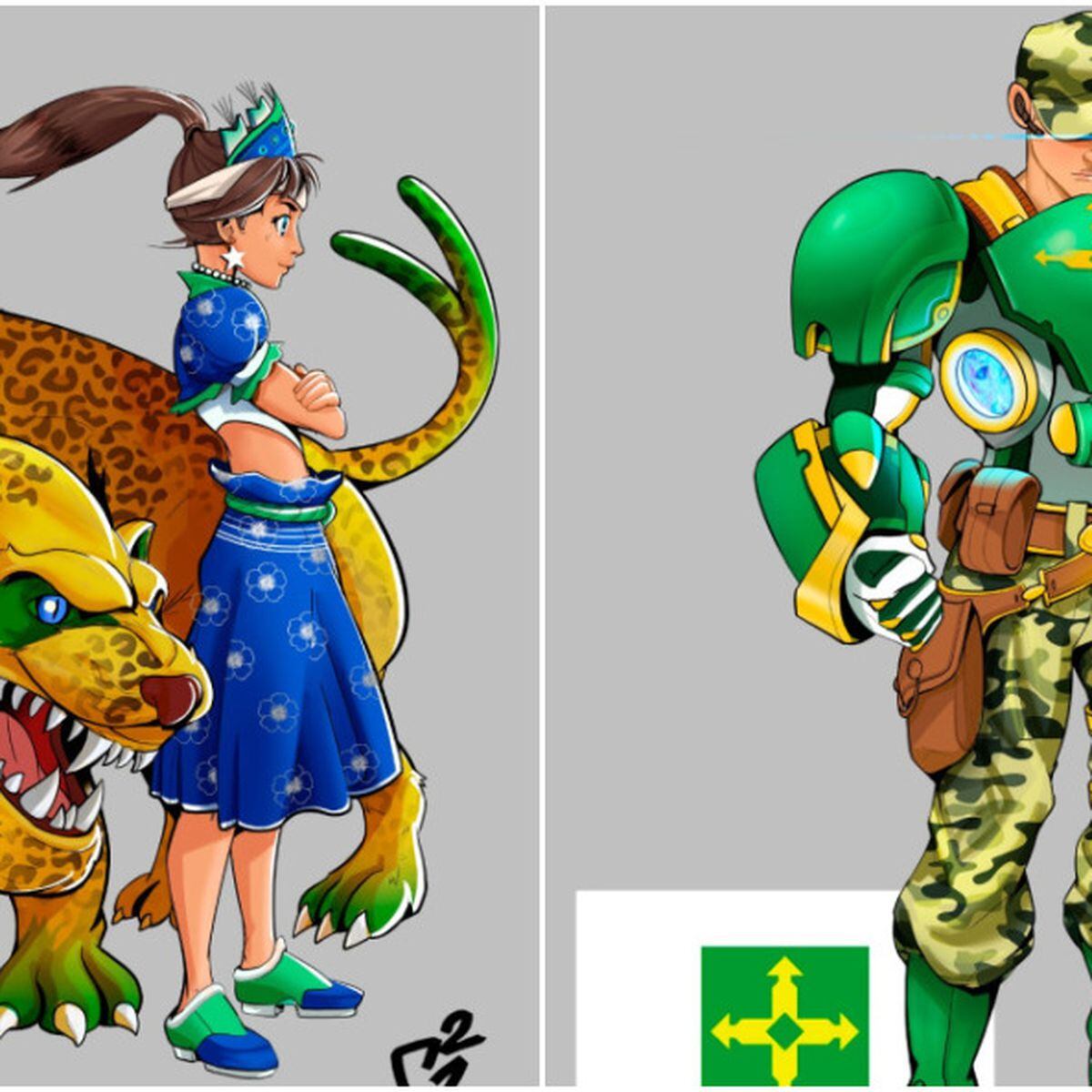 Estados brasileiros ganharam personagens de luta por ilustrador
