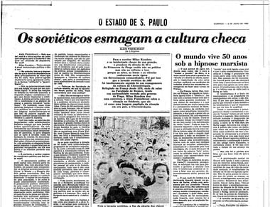 Entrevista de Milan Kundera publicada no Estadão em 1980