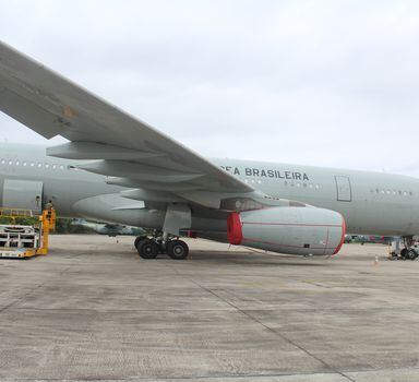 Avião da Força Aérea Brasileira usado no resgate do cidadãos do país em Israel