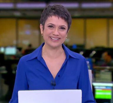Sandra Annenberg ao se despedir do 'Jornal Hoje'.