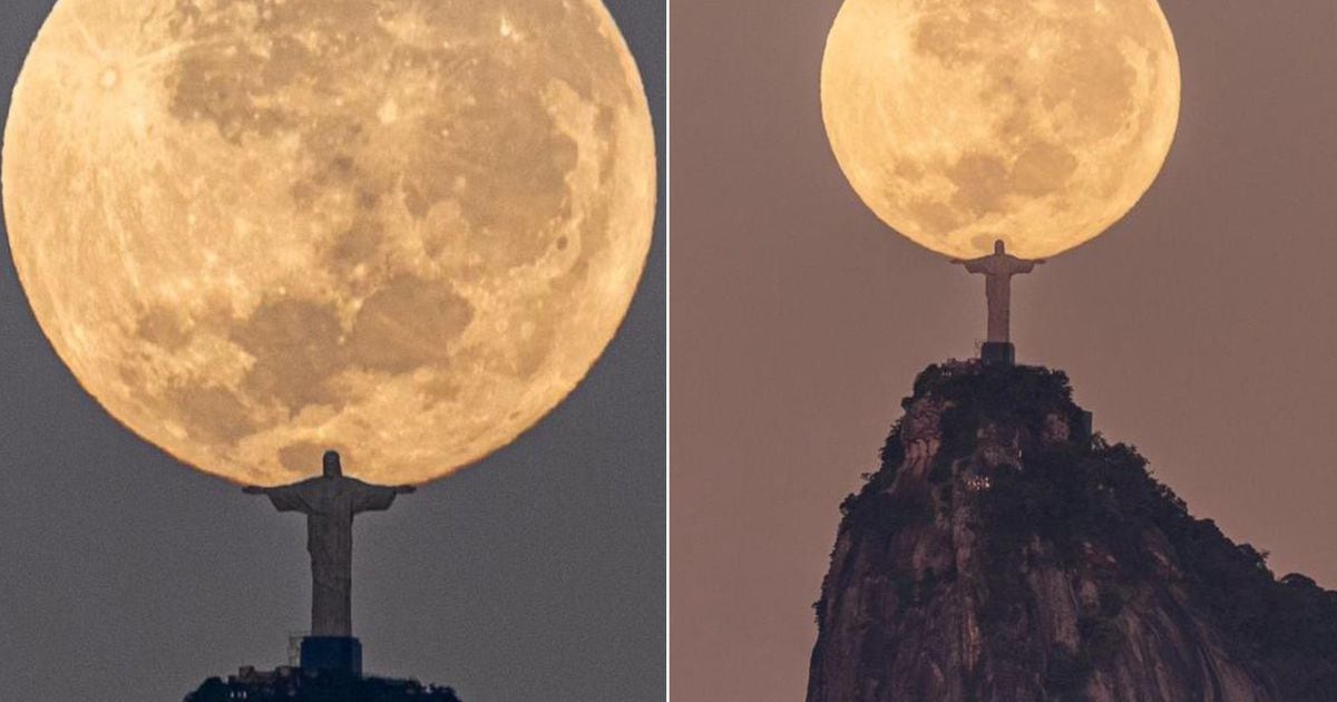 Fotógrafo do Rio captura momento em que o Cristo Redentor ‘abraça’ a Lua e viraliza na web - Estadão