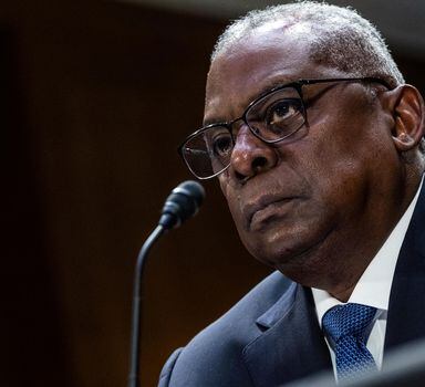 FILE — Defense Secretary Lloyd Austin on Capitol Hill in Washington, on Tuesday, Oct. 31, 2023. “We mourn the tragic loss of five U.S. service members during a training accident in the Mediterranean Sea,” Austin said. (Pete Marovich/The New York Times)
