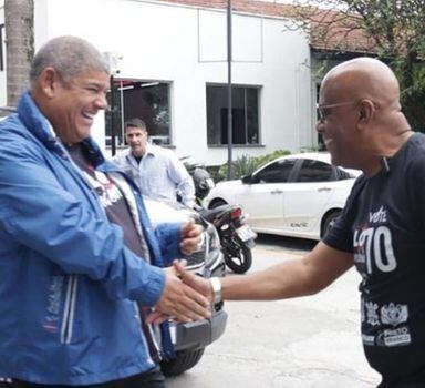 Vereador Milton Leite e o candidato André Negão