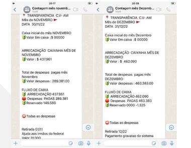Prestação de contas do CV no Amazonas era enviada pelo WhatsApp