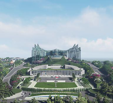 Projeto do novo palácio presidencial indonésio: país mudará de capital