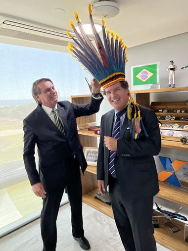 Bolsonaro recebe o jornalista americano Tucker Carlson no Palácio da Alvorada - 29/06/2022