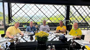 Governadores almoçam com Jair Bolsonaro. Foto: @rogeriosmarinho via X