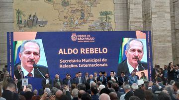 Posse de Aldo Rebelo contou com a presença de lideranças de diversos partidos. Foto: Pedro Augusto Figueiredo/Estadão