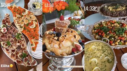 Banquete de R$700 mil contou com pratos finos e variados. Foto: Reprodução/Instagram/@virginia