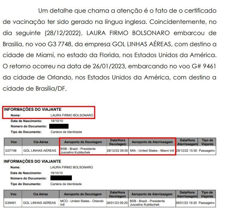 Certificado de vacinação da filha de Bolsonaro foi gerado em inglês um dia  antes de viagem aos EUA - Estadão