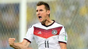 Miroslav Klose é o maior artilheiro das Copas e pendurou as chuteiras em 2016. Foto: AFP