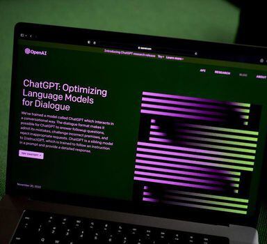 The OpenAI website ChatGPT about page on laptop computer arranged in the Brooklyn borough of New York, U.S., on Thursday, Jan. 12, 2023. Microsoft Corp. is in discussions to invest as much as $10 billion in OpenAI, the creator of viral artificial intelligence bot ChatGPT, according to people familiar with its plans. MUST CREDIT: Bloomberg photo by Gabby Jones