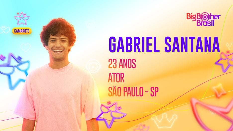 O ator Gabriel Santana é o novo participante do 'BBB 23'