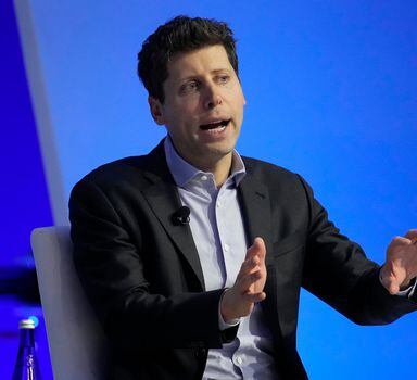 File - Sam Altman participates in a discussion during the Asia-Pacific Economic Cooperation (APEC) CEO Summit, Thursday, Nov. 16, 2023, in San Francisco. The board of ChatGPT-maker Open AI says it has pushed out Altman, its co-founder and CEO, and replaced him with an interim CEO(AP Photo/Eric Risberg, File)