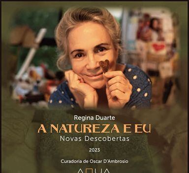 O cartaz de divulgação da exposição de Regina Duarte