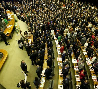 Cerimônia de posse da nova composição da Câmara dos Deputados no dia 1º de fevereiro de 2019