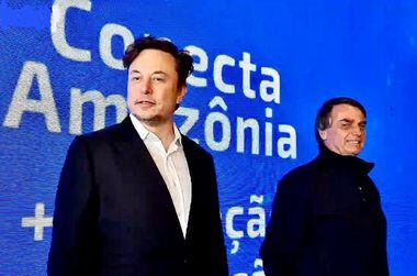 Elon Musk e Bolsonaro se encontraram no interior de São Paulo nesta sexta.