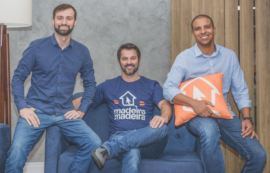 Marcelo Scandian, Daniel Scandian e Robson Privado são fundadores da MadeiraMadeira