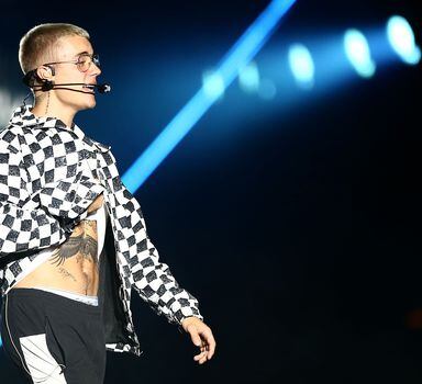 O cantor canadense Justin Bieber durante seu show, realizado no Rio de Janeiro, em abril deste ano.