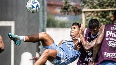 Marcos Leonardo. Foto: Raul Baretta/ Santos FC