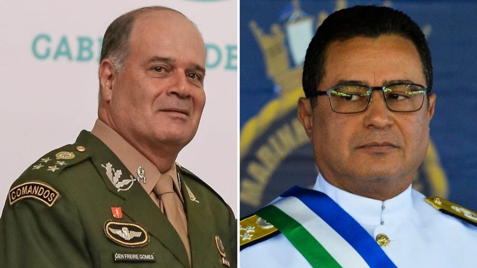 Marco Antônio Freire Gomes, ex-comandante do Exército, e Almir Garnier Santos, ex-comandante da Marinha