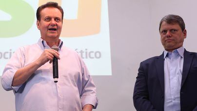 Secretário de governo de SP, Gilberto Kassab, e o governador Tarcísio Freitas. Foto: Werther Santana/Estadão