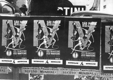 Cartazes alusivos a realização dos Jogos Pan-americanos de 1963.