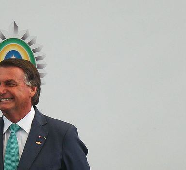 O presidente Jair Bolsonaro durante uma homenagem a atletas militares que conquistaram medalha nasOlimpíadas de Tóquio