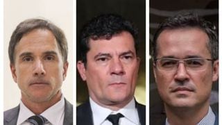 
Eduardo Appio, Sergio Moro e Deltan Dallagnol. Fotos: Divulgação, Wilton Junior/Estadão e Gabriel Cruz/Podemos
