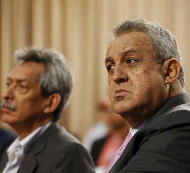 O ministro de Mineração e Petróleo da Venezuela, Eulogio Del Pino, participa de encontro com empresários no Palácio Miraflores, em Caracas