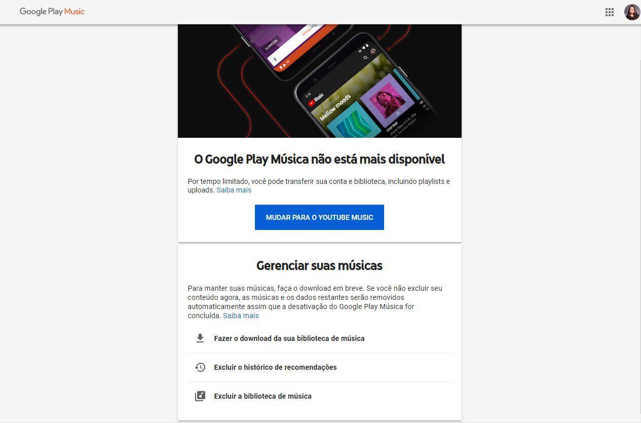 Google Play Música começa a ser encerrado e será substituído pelo   Music - Tecnologia - Estado de Minas